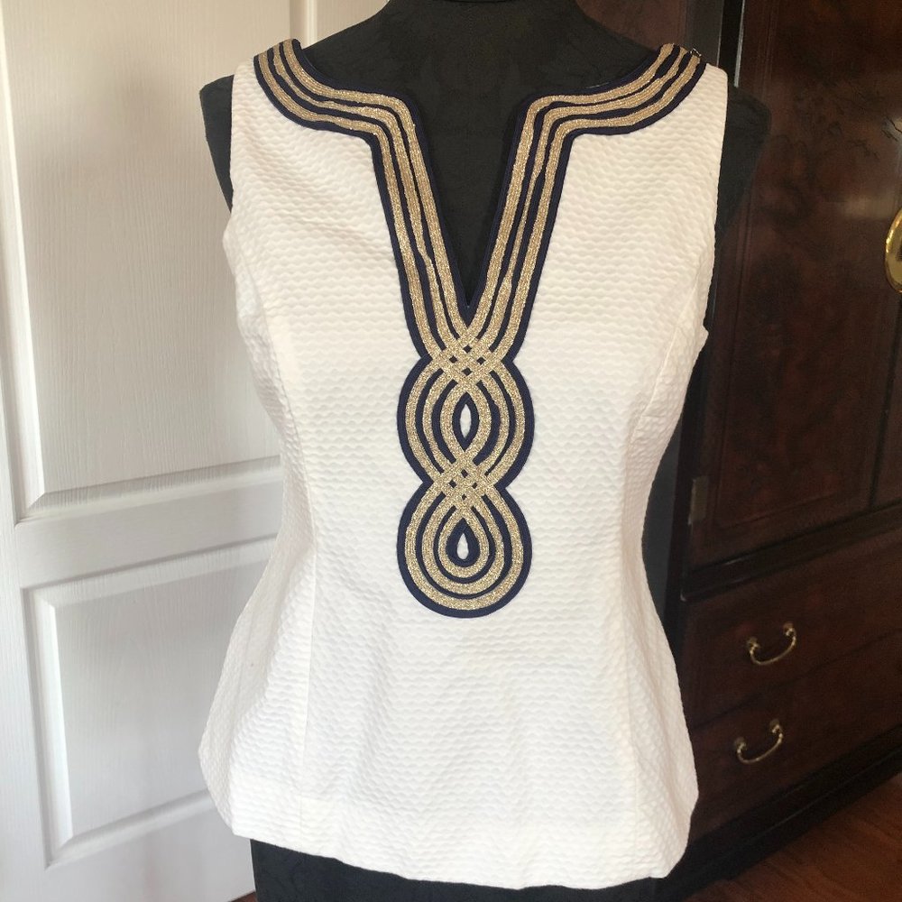 Lilly Pulitzer Janice Top Resort White Top